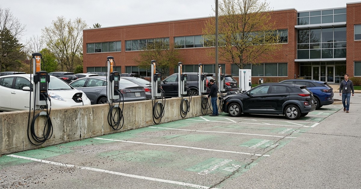 Bornes de recharge en parking d'entreprise à Versailles
